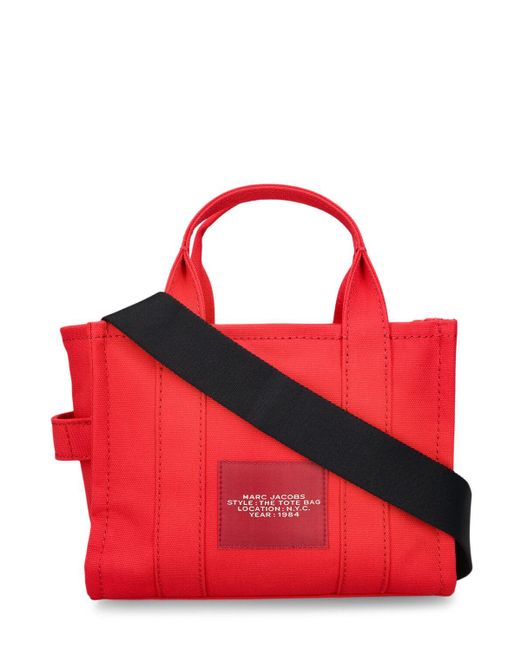 Marc Jacobs Red The Small Cotton Canvas Tote Bag