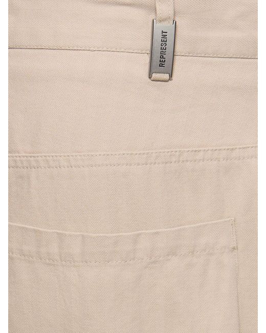 Represent Natural Workshop Herringbone Cotton Pants for men