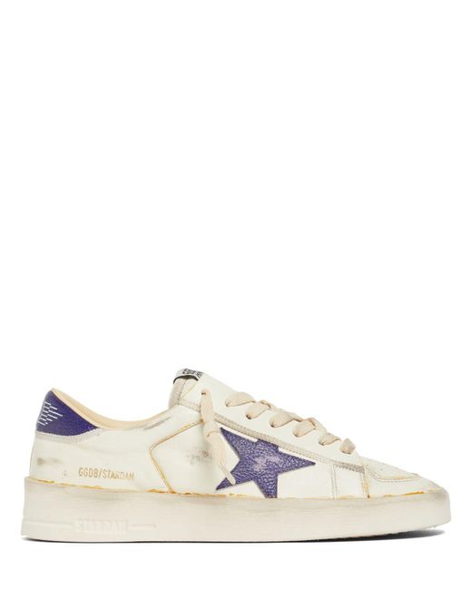 Golden Goose Deluxe Brand Natural 30mm Stardan Nappa Leather Sneakers