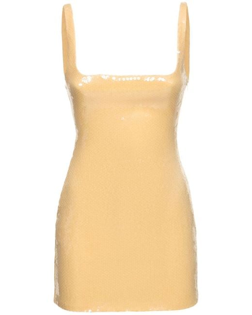 Vestido corto con lentejuelas 16Arlington de color Yellow