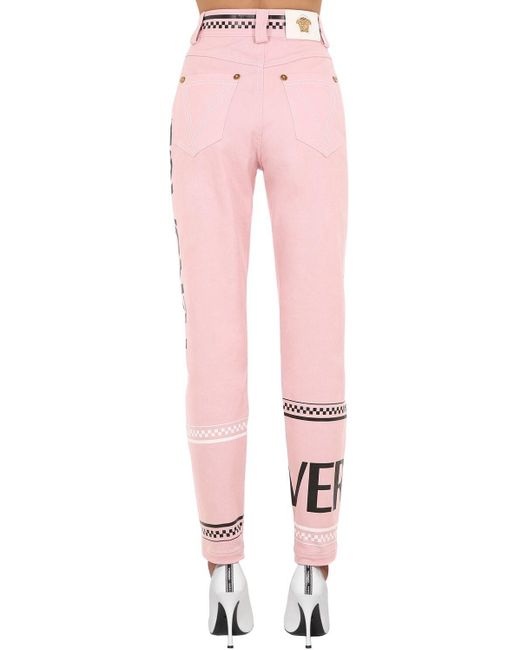 versace pink jeans