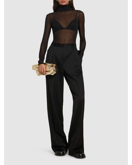 Dries Van Noten Black Portia Viscose Blend Straight Pants