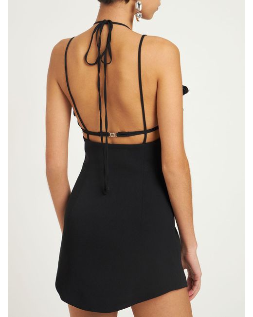 GIUSEPPE DI MORABITO Black Minikleid Aus Enverssatin