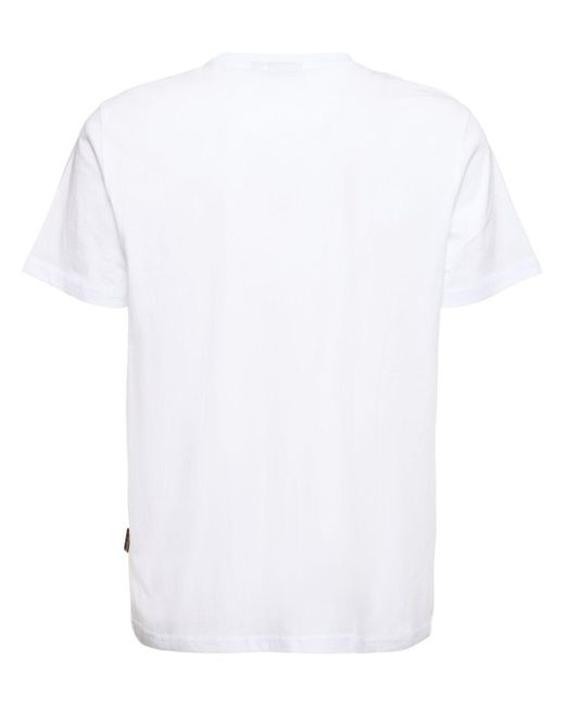 Tshirt a maniche corte salis in cotone di Napapijri in White da Uomo