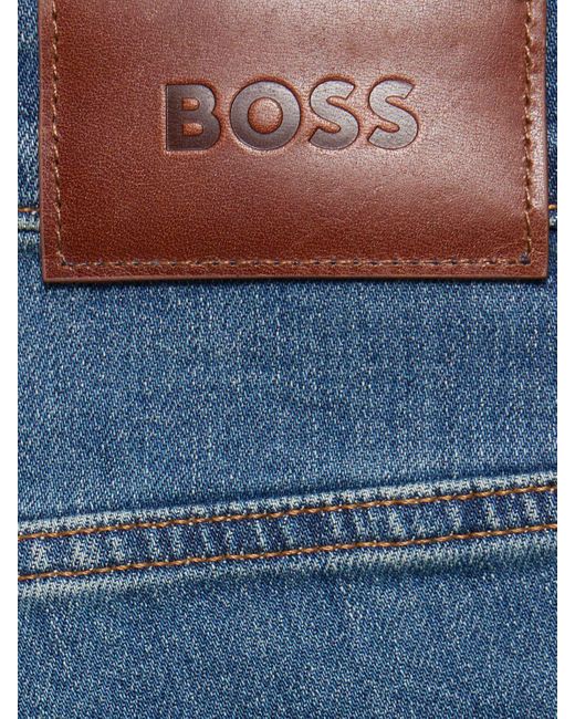Jeans de denim de algodón Boss de hombre de color Blue