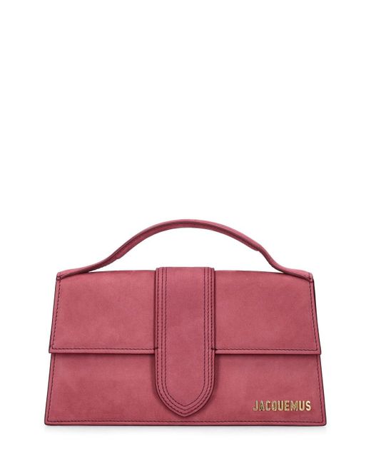 Jacquemus Le Grand Bambino Leather Top Handle Bag in Burgundy (Purple ...