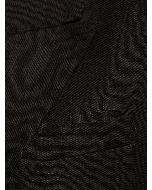 Forte Forte Black Belted Linen Canvas Jacket