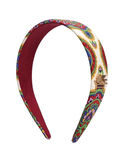 Etro Multicolor Silk Twill Headband