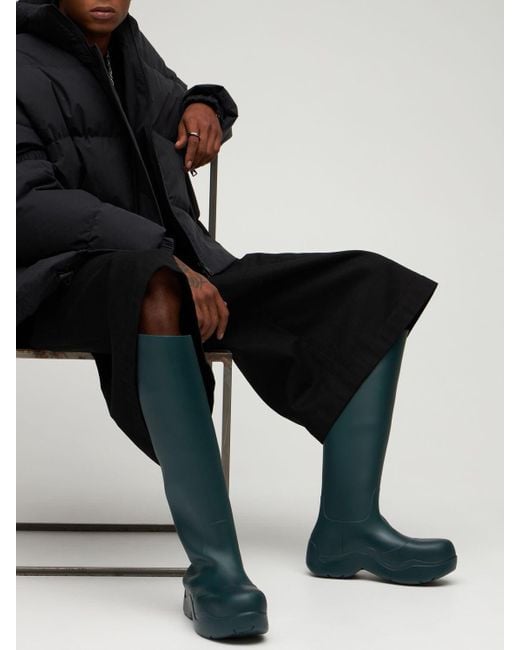 Bottega Veneta Green Puddle Rubber Boots for men