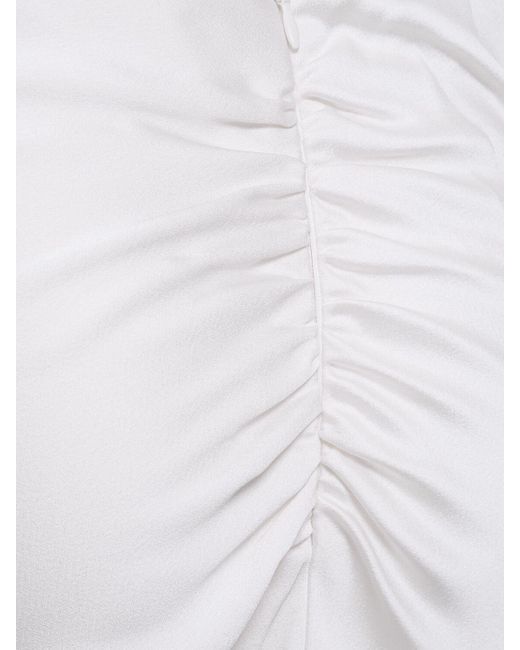 ANDAMANE White Ninfea Tech Crepe Satin Maxi Slip Dress