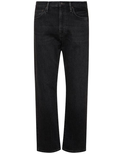 Jeans regular fit 1996 in denim di cotone di Acne in Black da Uomo