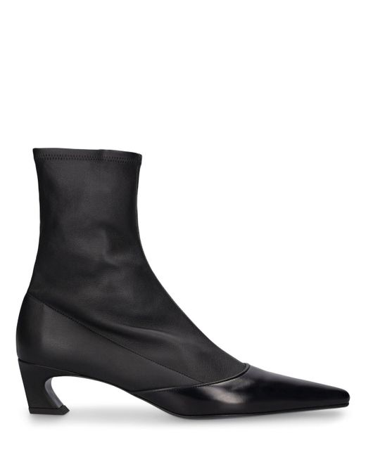 Acne Black 45mm Bano Leather Ankle Boots
