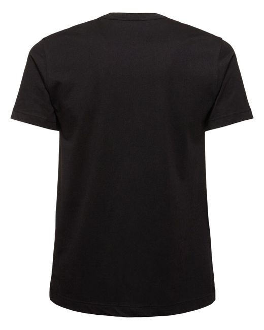 Comme des Garçons Black Logo Printed Cotton T-shirt for men