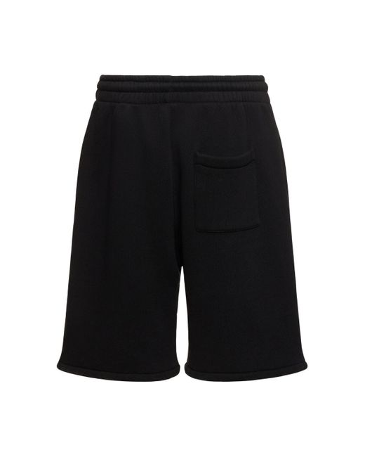 Off-White c/o Virgil Abloh Black Ow Embroidery Cotton Skate Sweat Shorts for men