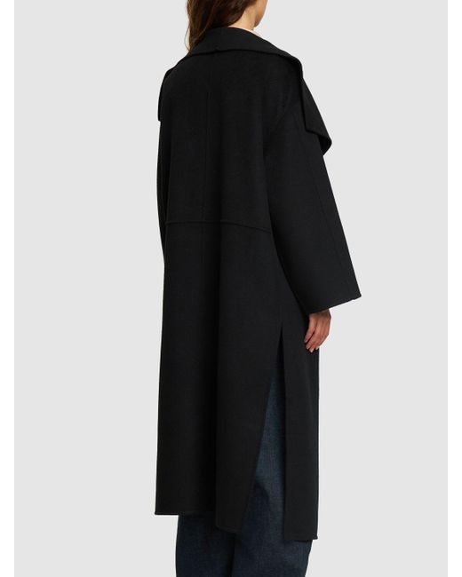 Abrigo de lana y cashmere Totême  de color Black