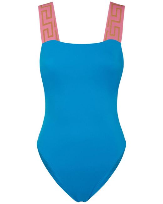 Versace Blue One-piece Swimsuit
