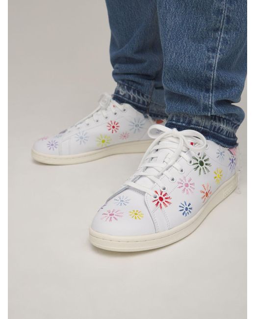 adidas Originals Leather Stan Smith Pride Sneakers in White for Men - Lyst
