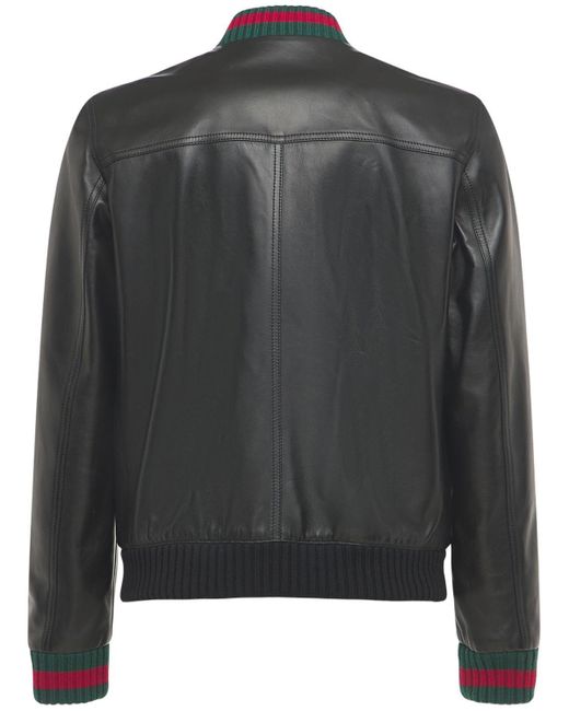 black gucci leather jacket