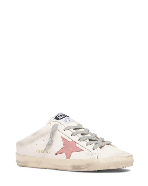 Golden Goose Deluxe Brand Pink 20mm Super-star Napa Leather Mules