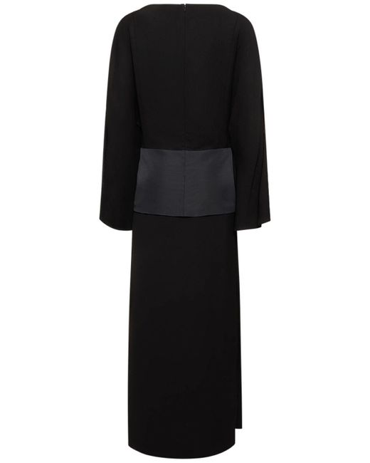 Khaite Black Midikleid Aus Viskose "nannette"