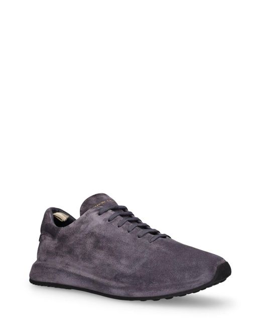 Officine Creative Purple Race Low Top Leather Sneakers for men