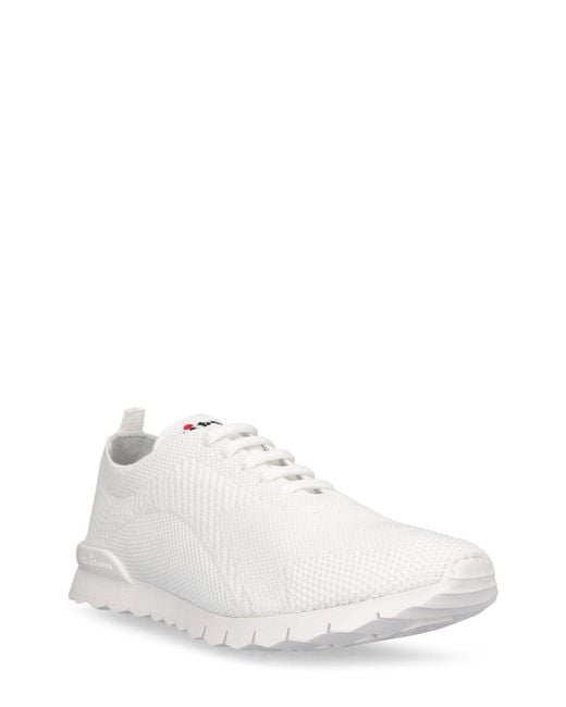 Sneakers low top in maglia di Kiton in White da Uomo