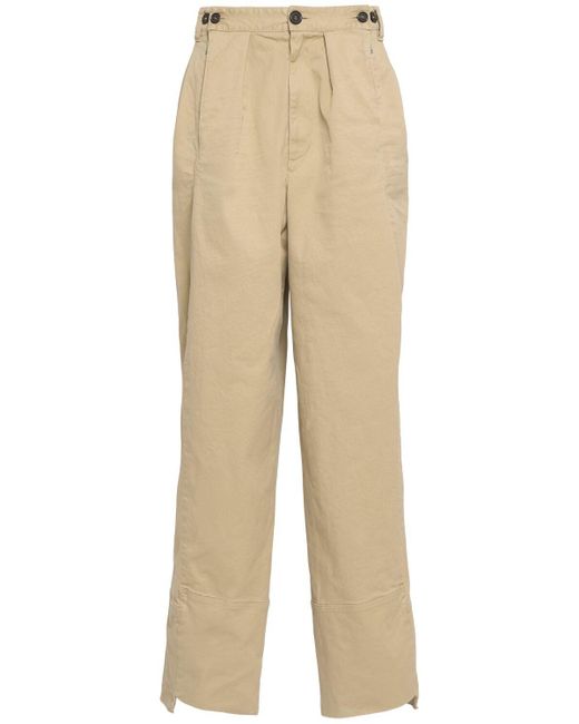 DSquared² Natural Damen Weite Hose Aus Baumwolltwill „L.A. Easy“