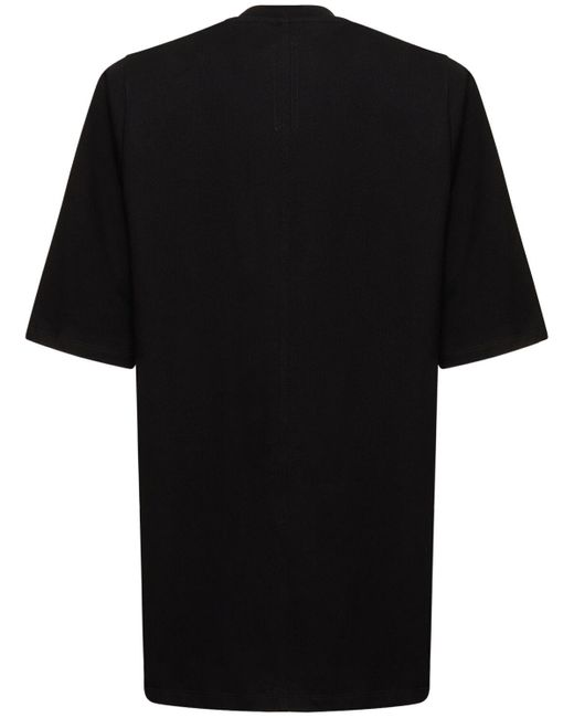 Rick Owens Black Ron Jumbo Embroidered Cotton T-shirt for men