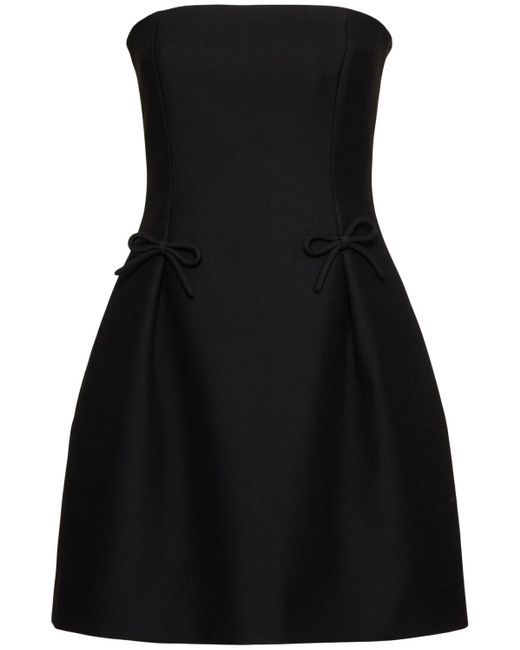 Valentino クチュールクレープミニドレス Black