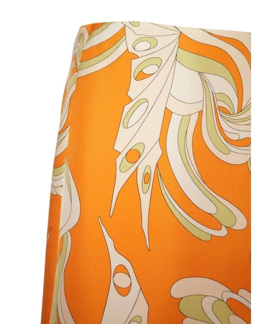 PUCCI Iride-print crinkled miniskirt - Yellow