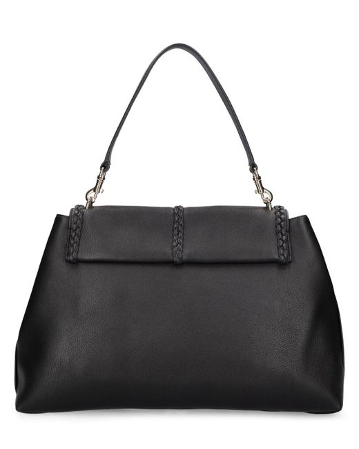 Chloé Black Large Penelope Leather Shoulder Bag