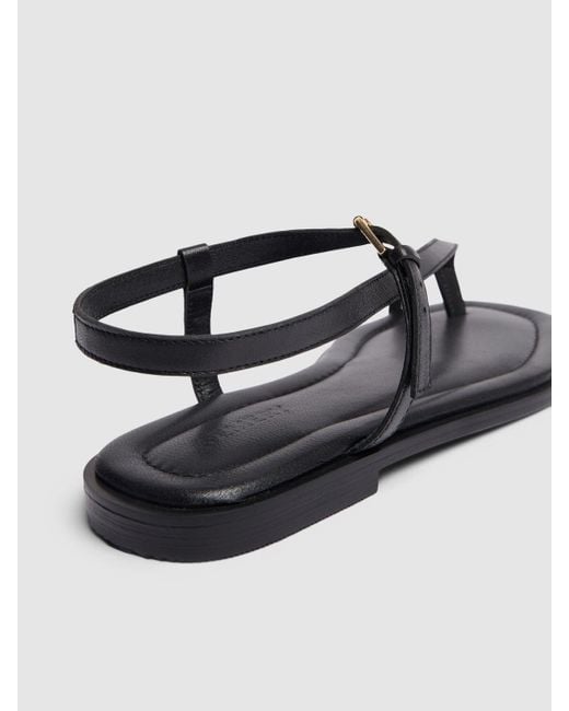 A.Emery Black 10mm Pae Leather Sandals