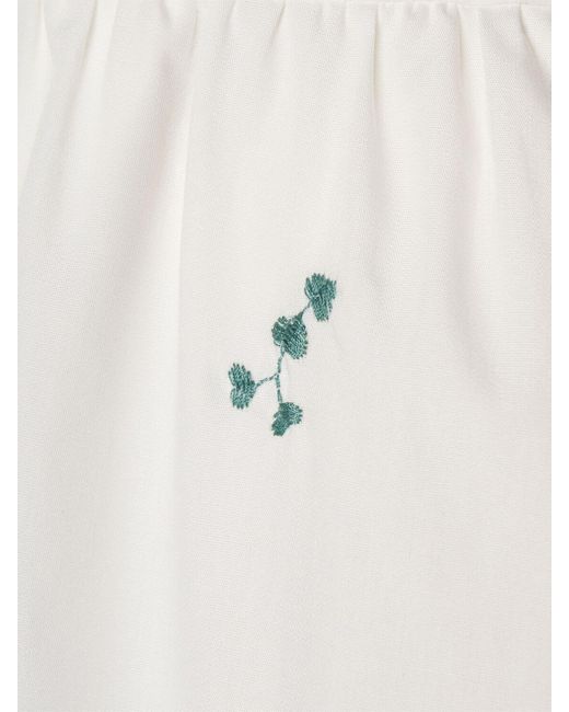 Weekend by Maxmara White Besticktes Popeline-oberteil "editta"