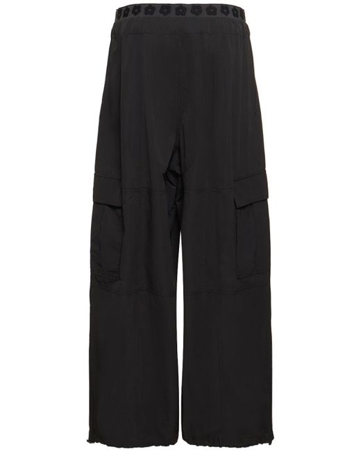 Pantaloni cargo in misto cotone boke di KENZO in Black