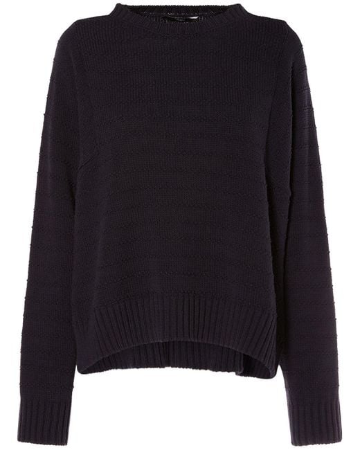 Weekend by Maxmara Black Natura Cotton Blend Knit Sweater