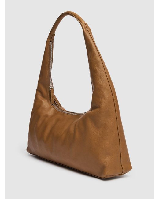 MARGE SHERWOOD Large Hobo ウォッシュドレザーショルダーバッグ Brown