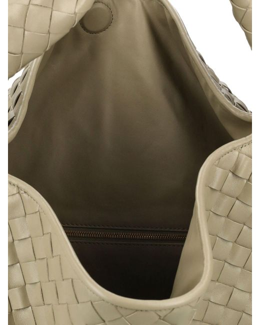 Bottega Veneta Natural Large Hop Leather Shoulder Bag