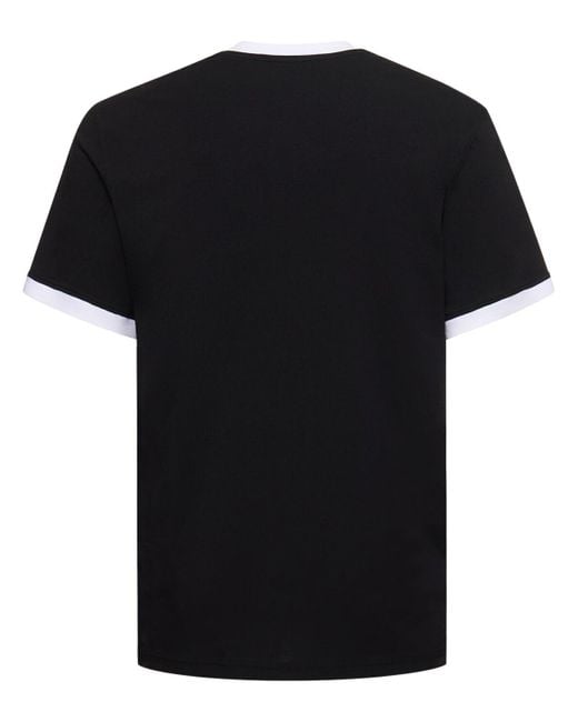 Moschino White Logo Print Stretch Cotton Jersey T-shirt for men