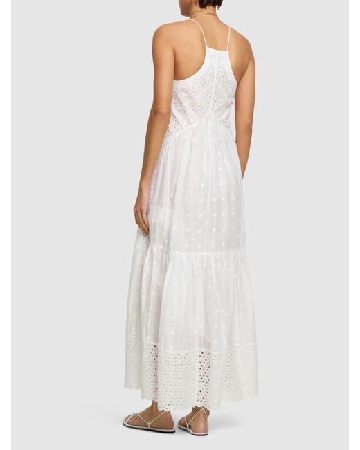 Vestido de algodón bordado Isabel Marant de color White