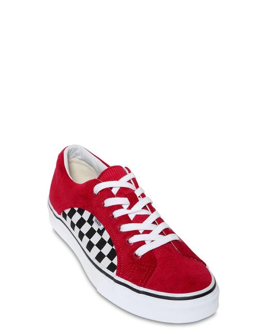 red n black vans