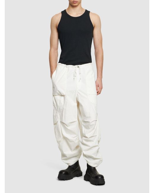 Pantalones cargo de algodón Entire studios de hombre de color White