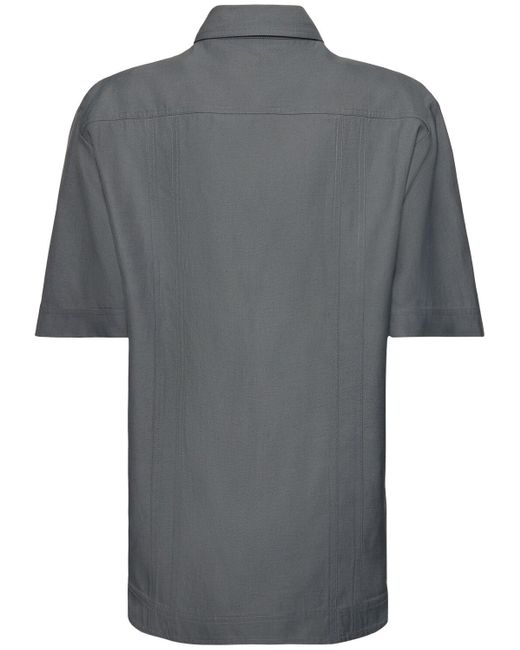 Camisa de lino y viscosa Loulou Studio de color Gray