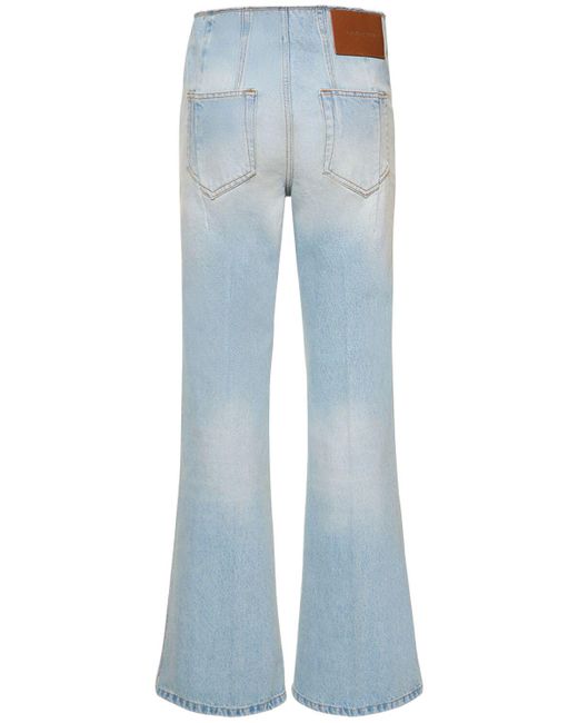 Victoria Beckham Blue Hohe Jeans Mit Schlag