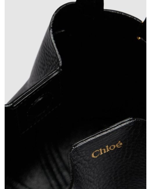 Chloé Black Small Chloe Spin Grain Leather Bag