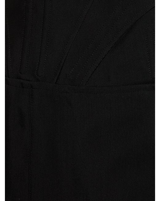 Falda midi de viscosa estampada Mugler de color Black