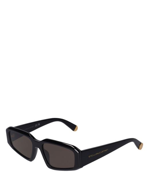 Stella McCartney Black Squared Acetate Sunglasses