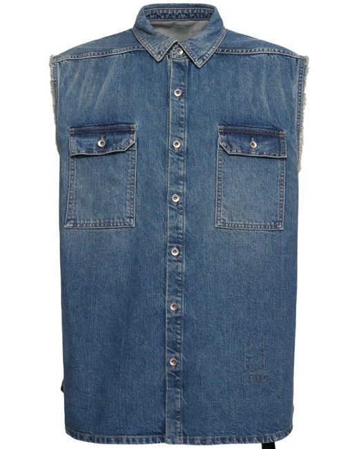 Rick Owens Herren Jumbo-Overshirt „Sl Tommy“ in Blue für Herren