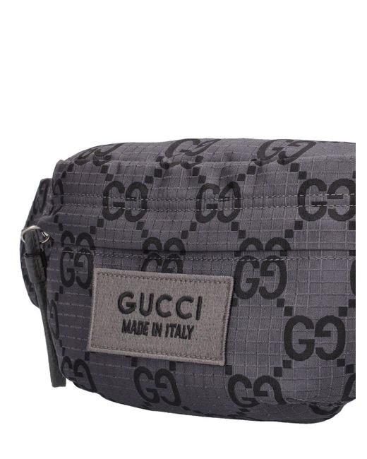 Sac banane en nylon ripstop gg Gucci pour homme en coloris Gray