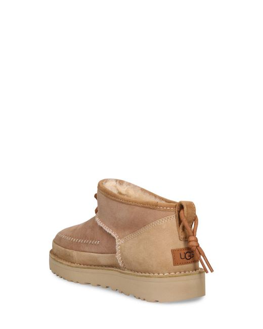 Ugg Brown 'ultra Mini Crafted Regenerate' Snow Boots,