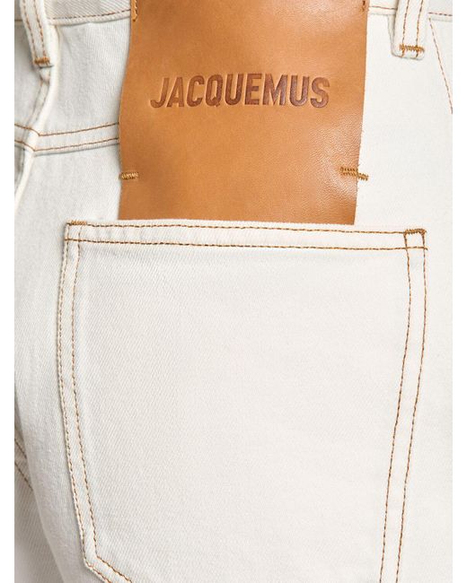 Jeans vita alta le de-nîmes droit di Jacquemus in White